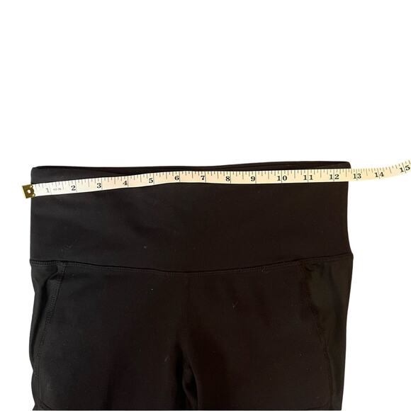 Athleta Black Moto High Rise Powerful Gleam Mesh Leggings Size XS Yoga Workout - Picture 5 of 12